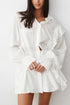 'Avonlace' Collared Neck Top and Shorts Set - Celes Fashion
